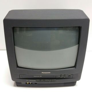 Panasonic 13” Crt Vhs Combo Color Television Model Pv - M1324 Retro Gaming