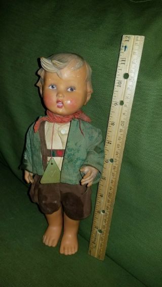 Vintage Goebel Hummel Male Doll 11 " Tall