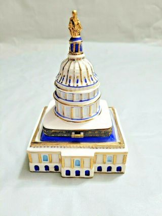 Rare 1996 Us Capitol Presidential Inaugural Trinket Box Collectible