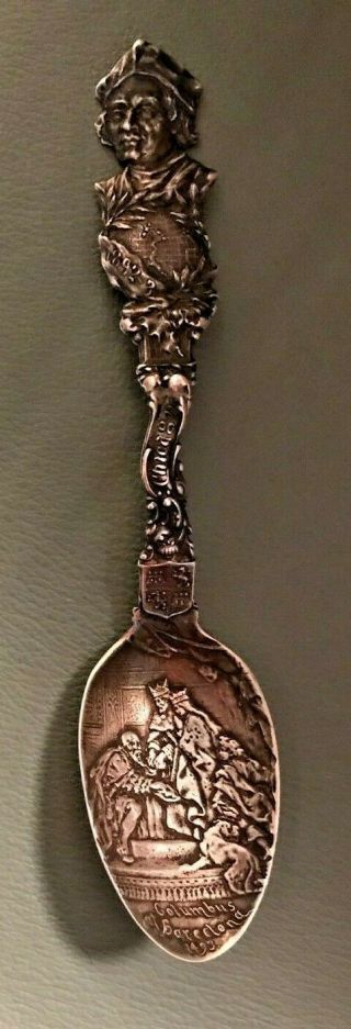 Rm&s Sterling Silver Spoon Columbus At Barcelonia Chicago Worlds Fair Silver