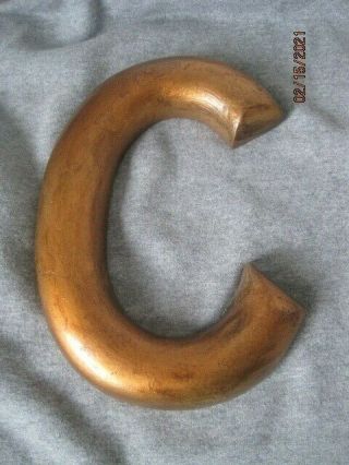 Reclaimed Antique Wooden Shop Sign Letter  C
