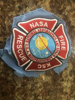 Vintage Nasa John F Kennedy Space Center Fire Rescue Patches