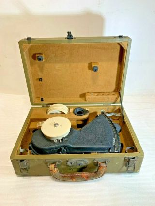 Vintage Wwii U.  S.  Army / Air Force Sextant (bubble) A - 12 In Hard Case Navigation
