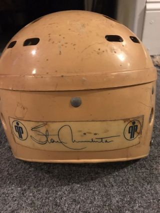 Vintage Stan Mikita Suspension Hockey Helmet Chicago Blackhawks