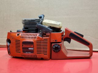 JONSERED 625 II VINTAGE COLLECTOR CHAINSAW TURNS CLN BAD TOP END LO COMP WS 395 2