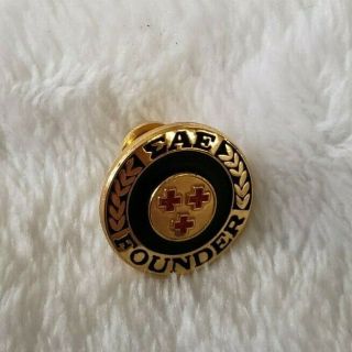 Vintage Sigma Alpha Epsilon Founder Lapel Pin Gold Fraternity Ou34 Rare Sae