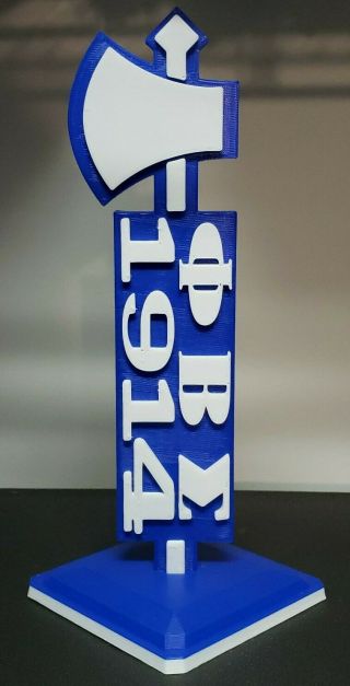 Phi Beta Sigma Fraternity Axe Desktop Tower Display (style 1)