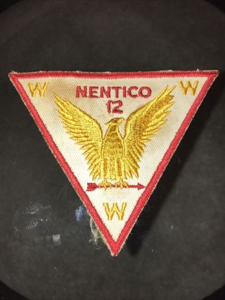 Rare Boy Scout Order Of The Arrow Nentico 12 Lodge Vintage Patch 1950s