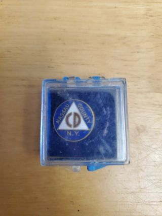 Vintage Nassau County York Civil Defense Lapel Pin.