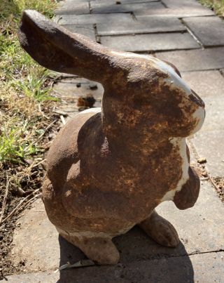 Vintage Outdoor Iron Rabbit 8 X 6 Inches