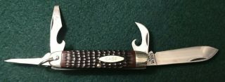Case Xx 640045r Scout Knife Vintage 4 Blade Pocket 1980 Never Sharpened Usa