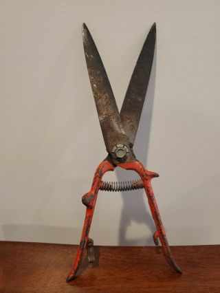 Vintage Boker Grass Clippers/ Shears Garden Tool Made In The U.  S.  A.  - 12 1/2 "