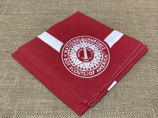 Bsa 1937 Boy Scout National Jamboree Full Square Red Neckerchief