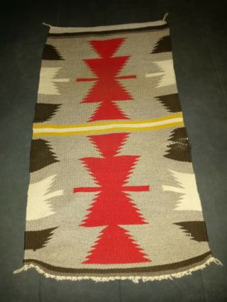 Old Vintage Navajo Indian Wool Rug Great Bold Colors & Designs