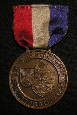 Rare 1926 Town Of Stoughton Ma 200th Anniversary Medal - Mass Massachusetts