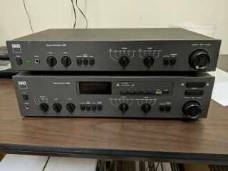 Vintage Nad 7155 Stereo Receiver & 1155 Stereo Preamplifier For Repair