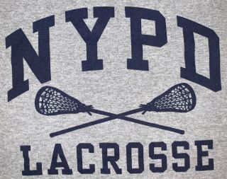 Nypd York City Police T - Shirt Sz Xl Brooklyn Manhattan Finest Lacrosse Nyc