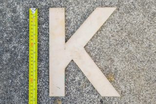 Vintage/Antique Wooden Shop Sign Letter K – 10 