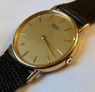 Vintage Seiko Mens Ultra Thin Quartz Watch 5y30 - 7009 Ro