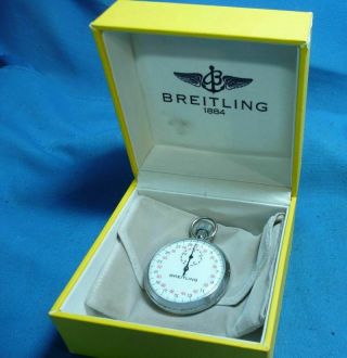 Vintage Breitling Swiss 1/10 Stopwatch 7 Jewels Oversize Case