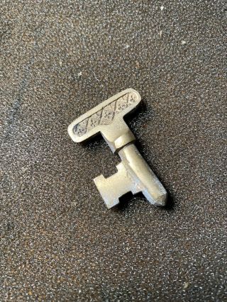 Vtg Old Brass Pocket Door Skeleton Key Approx 1.  5 " Long
