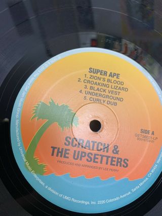 Scratch & The Upsetters - Ape Lee Perry Vinyl LP Record Dub VG, 3