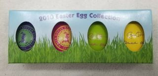Boxed Obama " 2010 " White House Presidential Wooden Easter Eggs Set