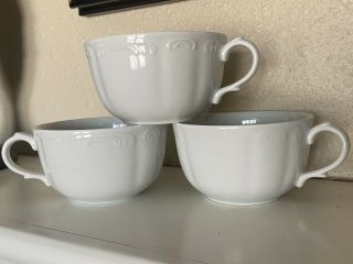 European Coffeehouse Fine Porcelaine Italian Made Coffee Set Of 3 Cups