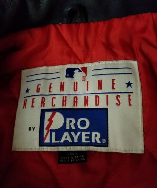 Atlanta Braves vintage 1992 Pro Player Leather Baseball jacket men ' s size - Large 3