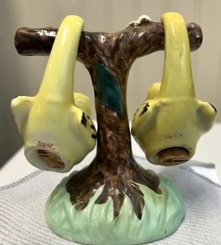 Vintage Hanging Yellow Birds On Tree Salt & Pepper Shakers Made In Japan 3