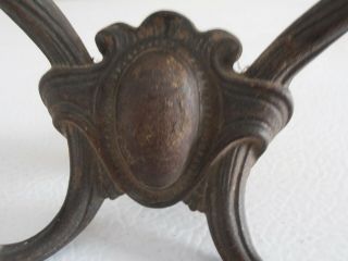 Vintage Antique Ornate Fancy Cast Iron Hall Tree Coat / Hat Hook Pat Pend 47
