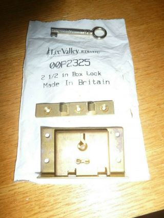 Half Mortise Lock Chest Trunk Medium Box Lock Solid Brass Cabinet Lock 1 Keys