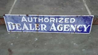 Vintage Advertising Sign,  Porcelain,  Authorized Dealer Agency