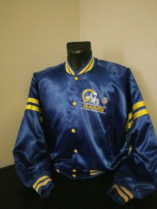 Vintage Chalkline Los Angeles Rams Satin Jacket Size Xl