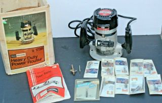 Vintage Sears Craftsman 9 - 1738 Heavy Duty Power Router 1969 Usa 91738 With Bits