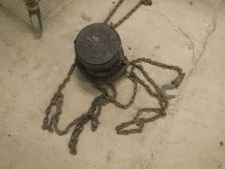 Vintage Wright Improved Model High Speed Chain Fall/hoist 1/2 Ton