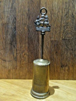 Vintage/antique Brass And Copper Hearth Brush