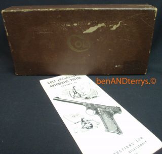 Colt Challenger.  22 Pistol Vintage Hinged Empty Box Case With Instruction Sheet