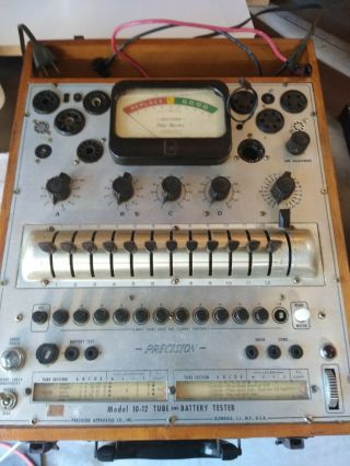 Vintage Precision Apparatus Series 10 - 12 Tube Tester - For Possible Repair 3