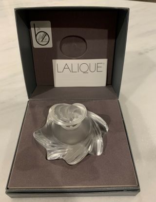 Vintage Lalique France Samoa Clear Frosted Glass Perfume Bottle Signed/sticker