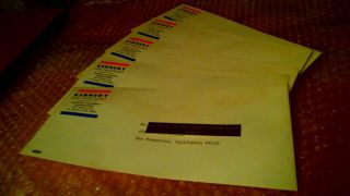 Robert F Kennedy 5 Southern Cal.  Empty Campaign Envelopes From 1968