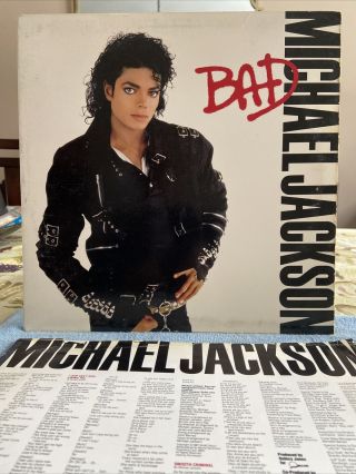 Michael Jackson " Bad " Epic Records Gatefold Oe 40600 - 1987 Release - Shippin