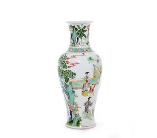 A Large and Fine Chinese Famille Verte Porcelain Vase 4