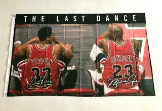 The Last Dance Jordan Pippen 3ftx5ft Flag Banner Limited Edition Bulls Chicago