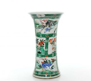 A Large Chinese Famille Verte Porcelain Vase