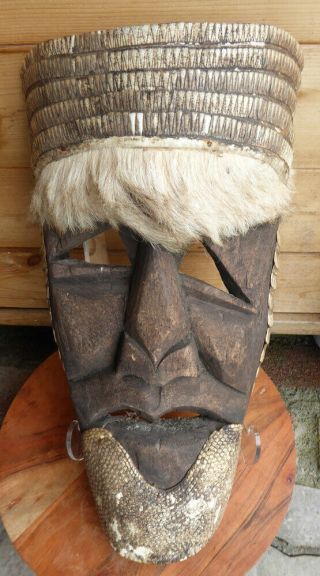Vintage Mexican Armadillo Dance Mask Oaxaca Tribal Art Large