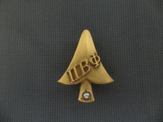 Vintage Pi Beta Phi Arrowhead Sorority Pin Badge Gold Seed Pearl 1962 3