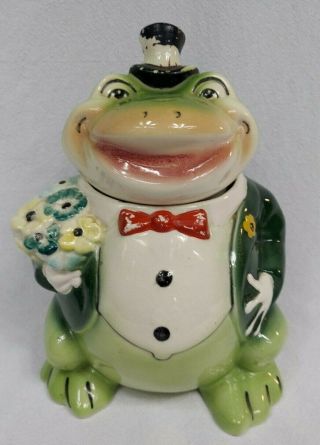 Vintage Sierra Vista Starnes Jars Froggy Goes A Courting Cookie Jar