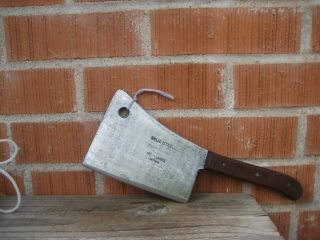 Vintage 6 " Blade X 1 3/4 Lbs.  Foster Bros.  Solid Steel Cleaver Knife Usa