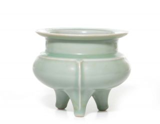 A Fine And Large Chinese Celadon Burner